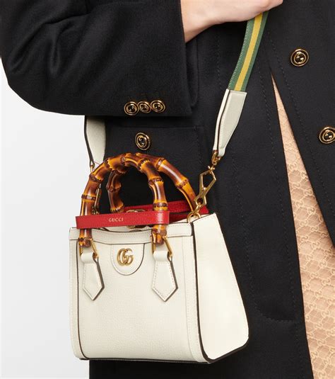 gucci diana mini bag with bamboo white|Gucci bamboo bag price.